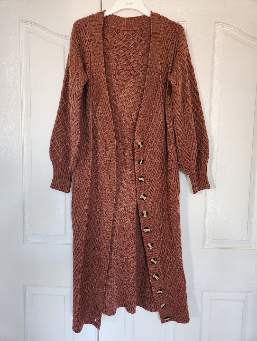 SHEIN Brown Long Maxi Cardigan Sweater Size S